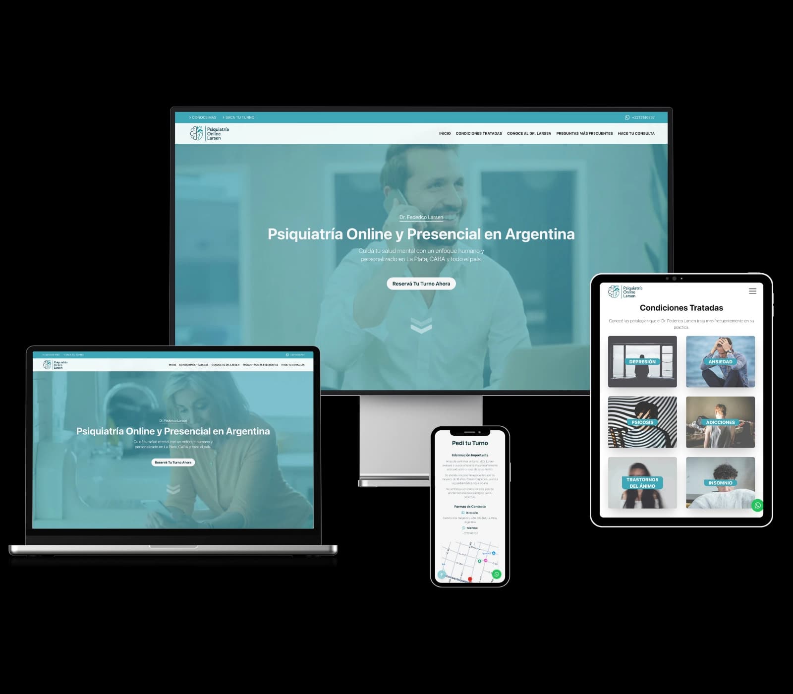 Ejemplo de presencia profesional online creada por AV Medicina Virtual